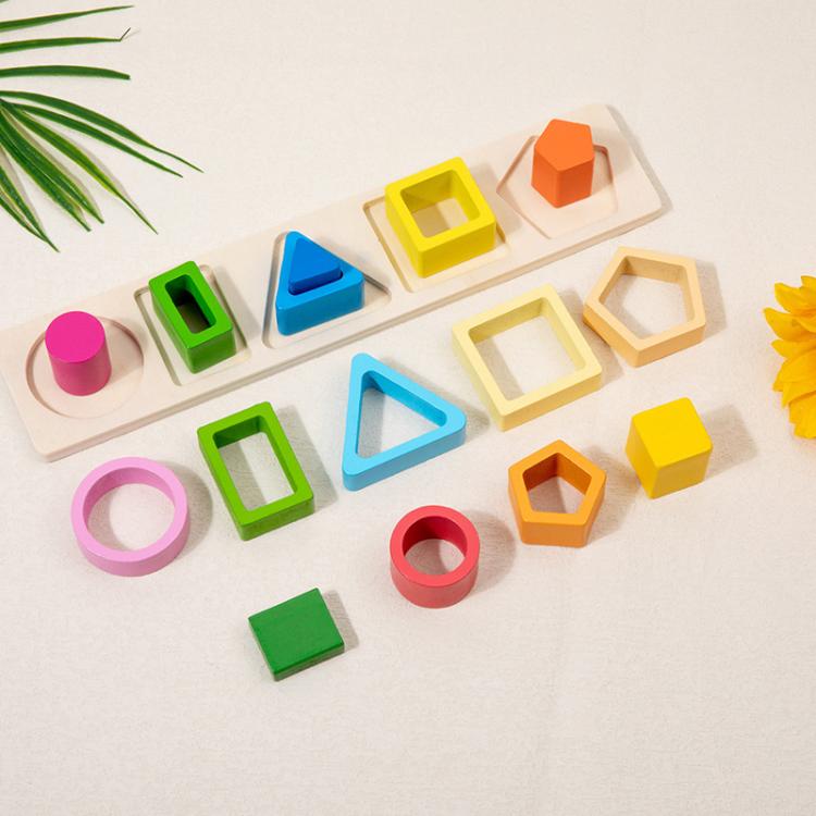 Children Wooden Magnetic Fishing Game Early Education Shape Matching Toys, Type:5 Shape