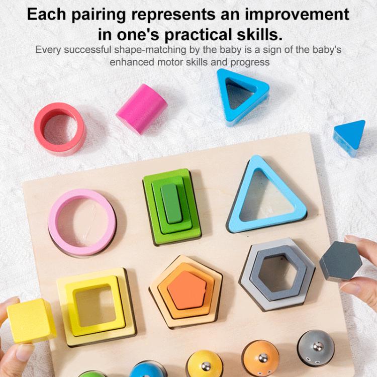Children Wooden Magnetic Fishing Game Early Education Shape Matching Toys, Type:6 Shape with Fishing