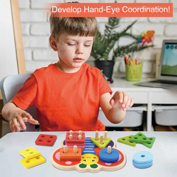 Children Wooden Magnetic Fishing Game Early Education Shape Matching Toys, Type:Butterfly