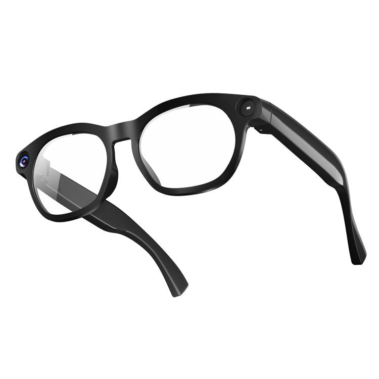 CY03 Smart AI Glasses with 8MP HD Camera, Video Recording WiFi Transmission, Al Smart Voice Assistant, Type:Anti Blue Light Lens - Black