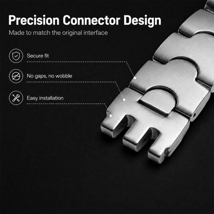 For Swatch 17mm xDfind Crescent-shaped Convex Mouth Steel Watch Band