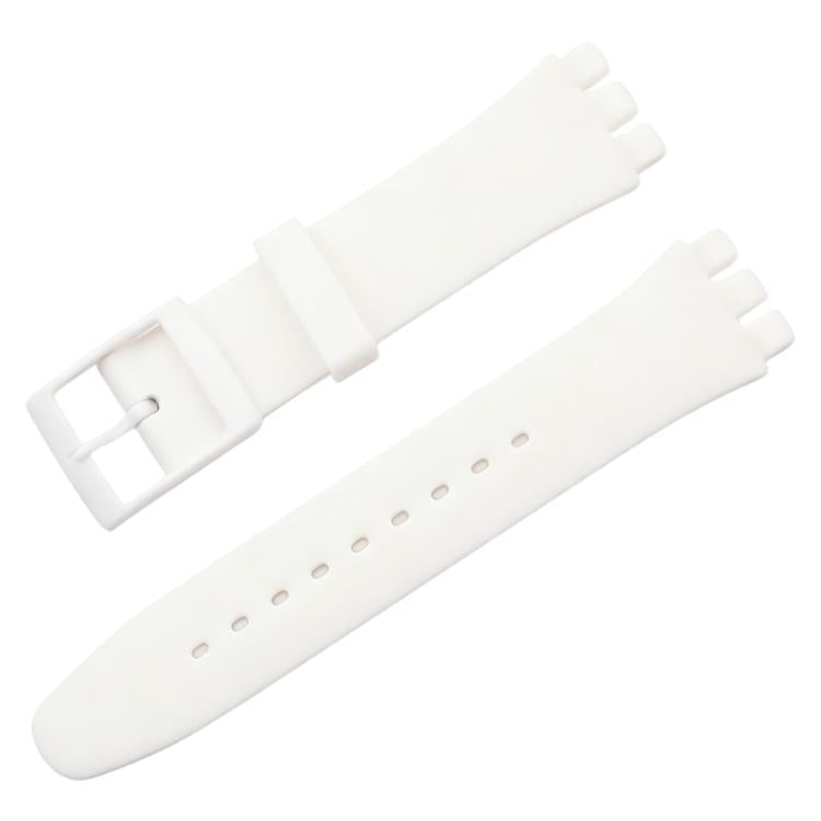 For Swatch 17mm xDfind Convex Mouth Solid Color Silicone Watch Band