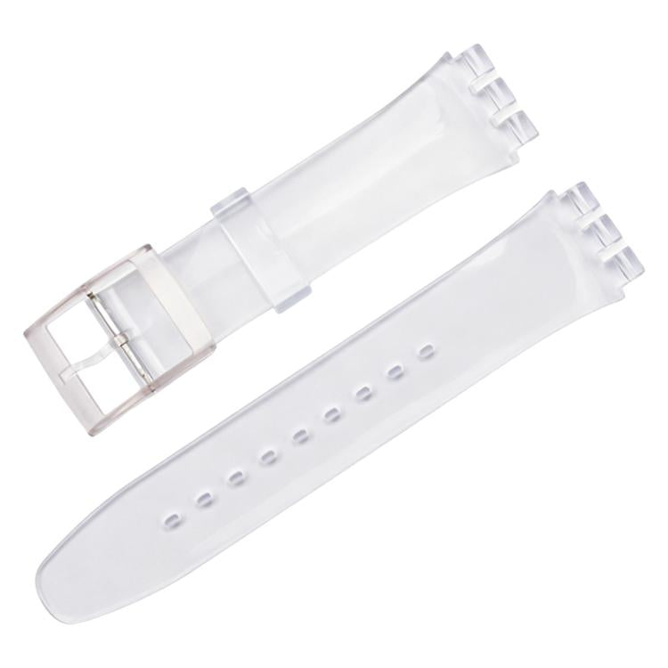 For Swatch 17mm xDfind Convex Mouth Solid Color Silicone Watch Band