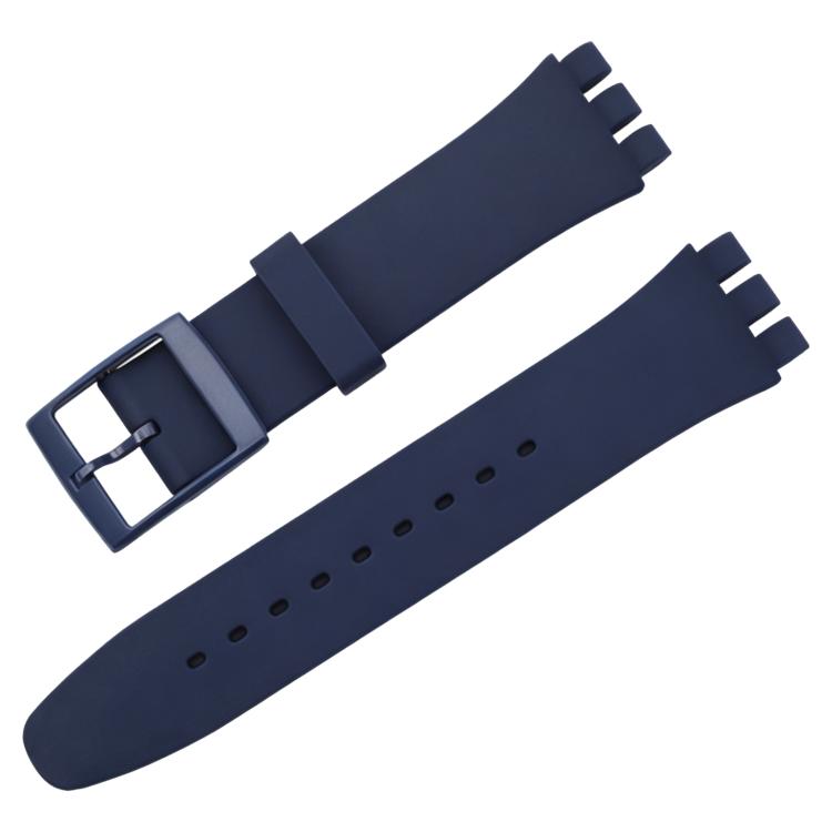 For Swatch 17mm xDfind Convex Mouth Solid Color Silicone Watch Band