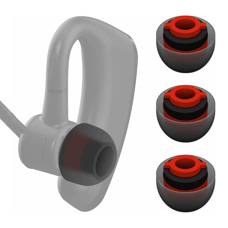 For Plantronics Voyager 5200 5220 5210 / Legend Series XDcase 4pcs  / Set Replacement Silicone Ear Tips Kit, S/M/M/L Size - Black Red