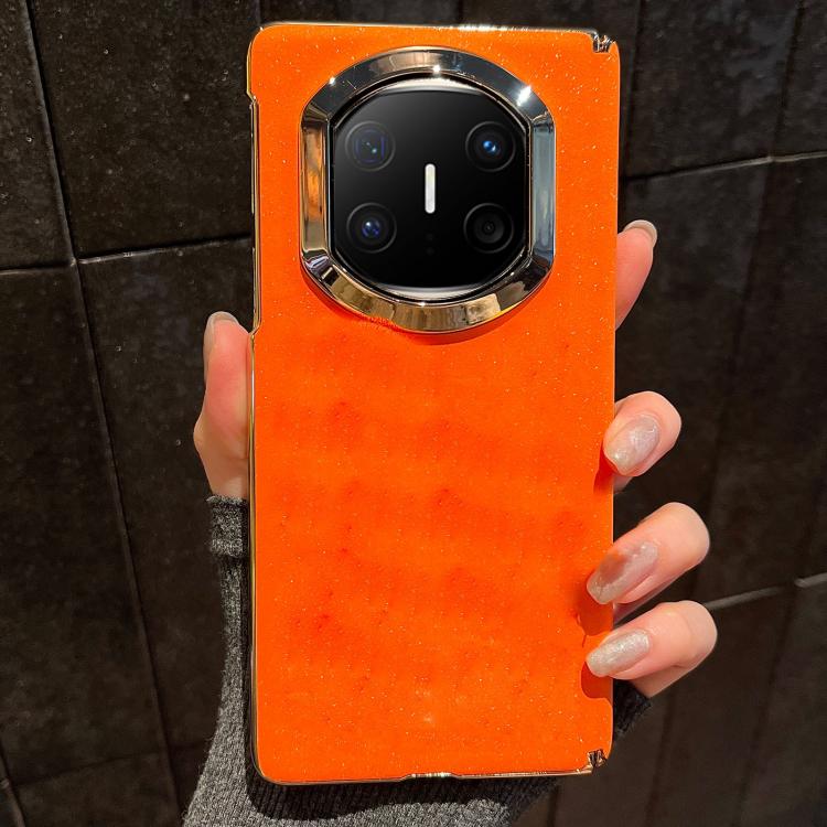 For Huawei Mate X6 Starry Sparkle Orange Shockproof Phone Case