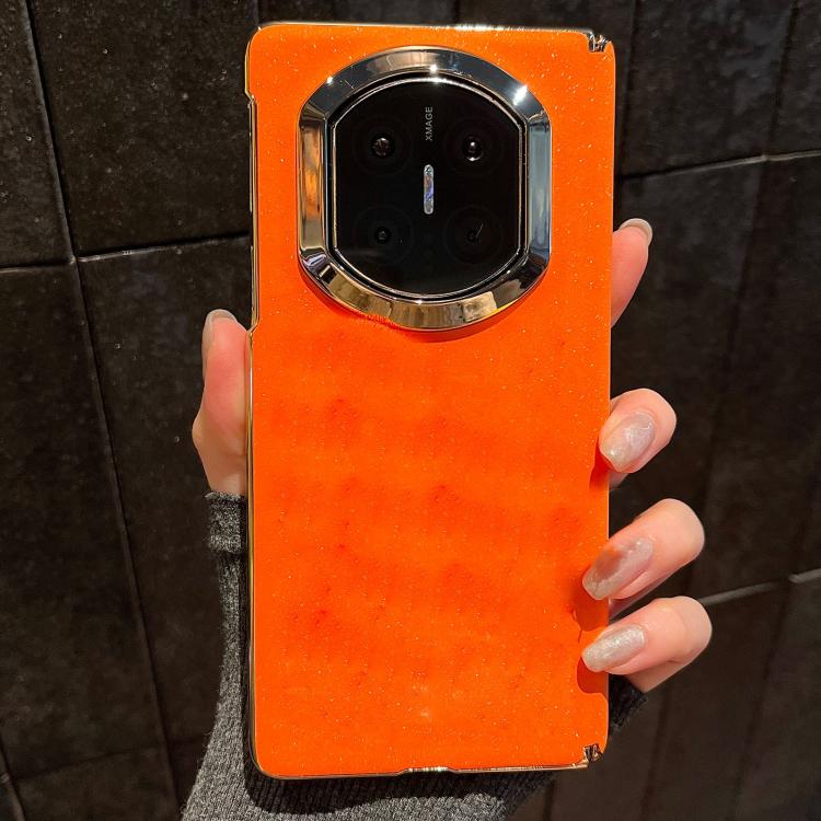 For Huawei Mate X7 Starry Sparkle Orange Shockproof Phone Case
