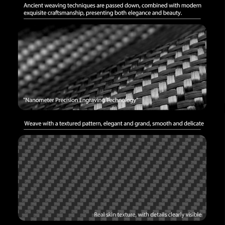 For Honor Magic V6 600D Fine Texture Series Carbon Fiber Dual-Center Magnetic Phone Case - Black