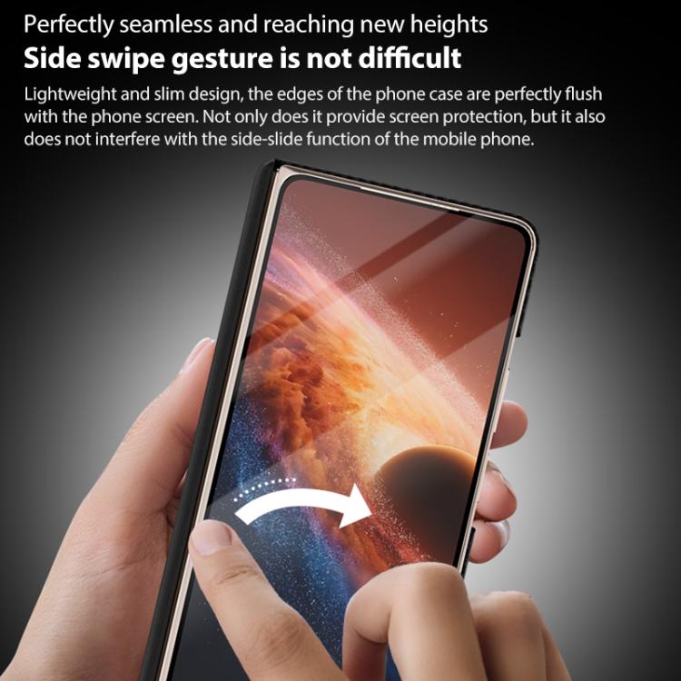 For Honor Magic V6 600D Fine Texture Series Carbon Fiber Dual-Center Magnetic Phone Case - Black