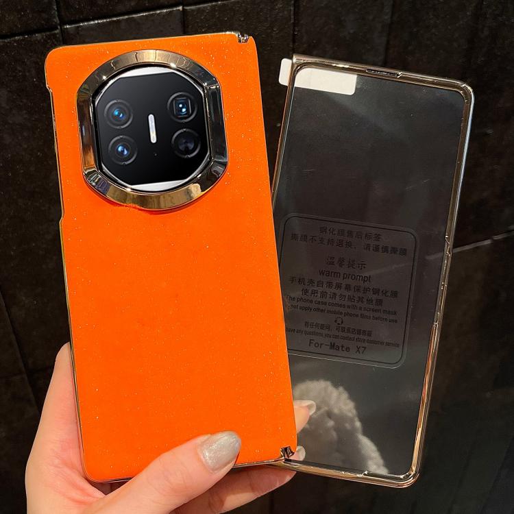 For Huawei Mate X5 Integrated Starry Sparkle Orange Shockproof Phone Case
