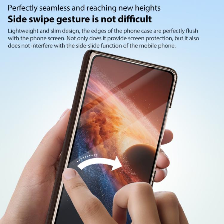 For Honor Magic V6 Stylish Dual Axis Series Metal Frame Nanofiber Magnetic Center Phone Case