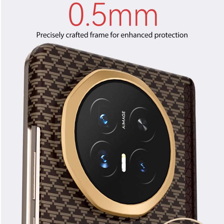 For Honor Magic V6 Stylish Dual Axis Series Metal Frame Nanofiber Magnetic Center Phone Case