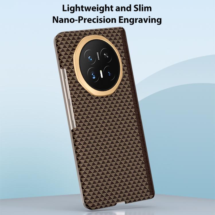 For Honor Magic V6 Stylish Dual Axis Series Metal Frame Nanofiber Magnetic Center Phone Case