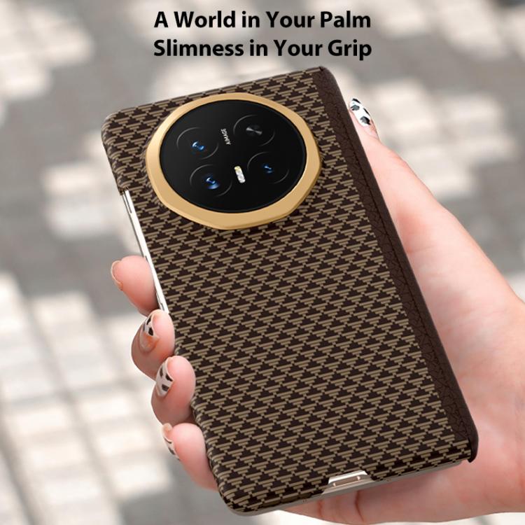 For Honor Magic V6 Stylish Dual Axis Series Metal Frame Nanofiber Magnetic Center Phone Case