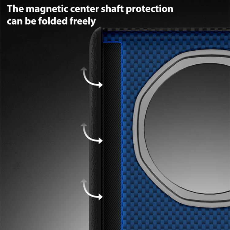 For Honor Magic V6 Mars Series Nanofiber Center Dual Axis Magnetic Phone Case