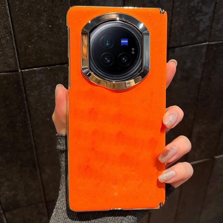 For vivo X Fold3 Starry Sparkle Orange Shockproof Phone Case