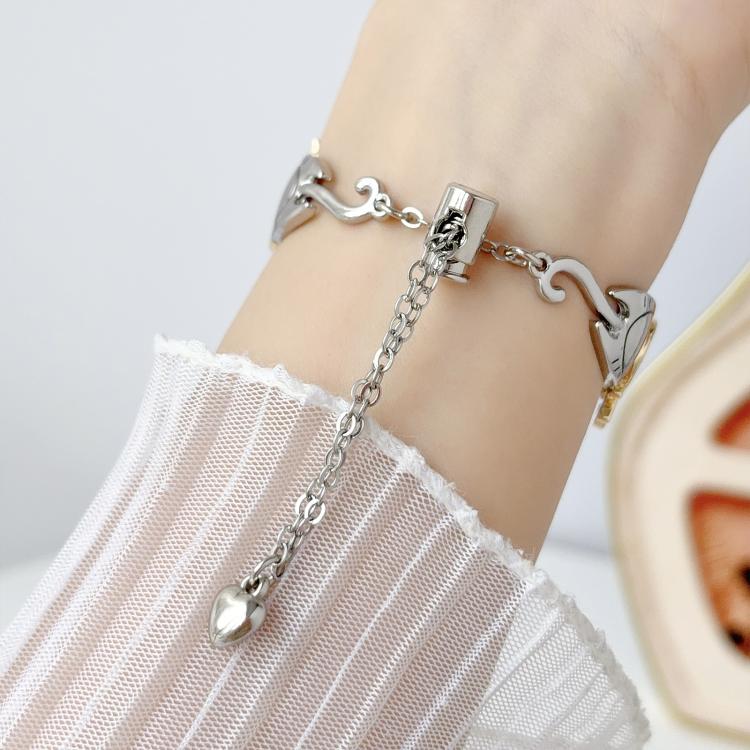 For Apple Watch 42mm / 41mm / 40mm / 38mm Line Cat Chain Bracelet Metal Watch Band