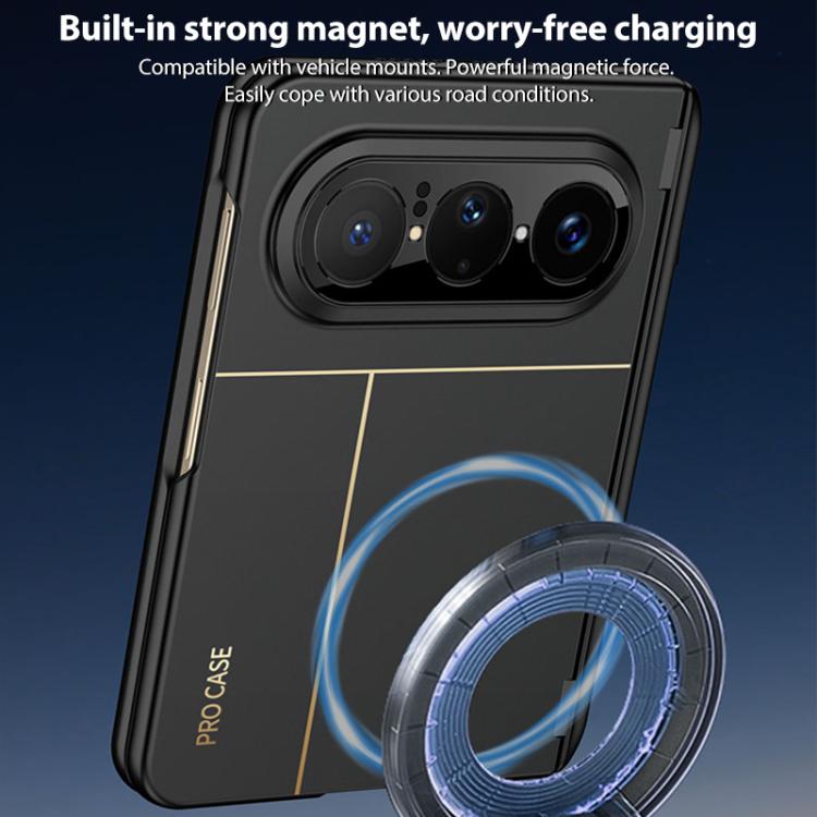 For Huawei Pura X Max GKK Integrated Folding Hinged Full Coverage Magnetic Phone Case with Side Cover Holder