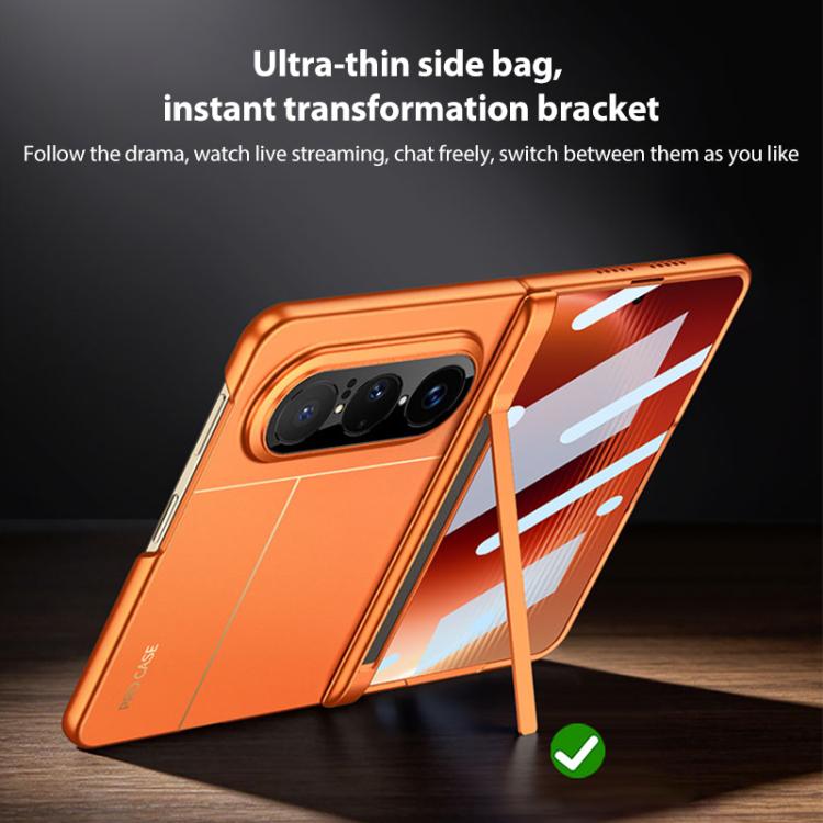 For Huawei Pura X Max GKK Integrated Folding Hinged Full Coverage Magnetic Phone Case with Side Cover Holder