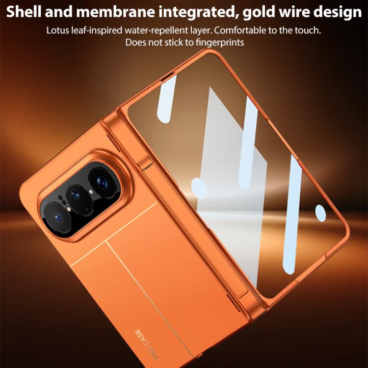 For Huawei Pura X Max GKK Integrated Folding Hinged Full Coverage Magnetic Phone Case with Side Cover Holder
