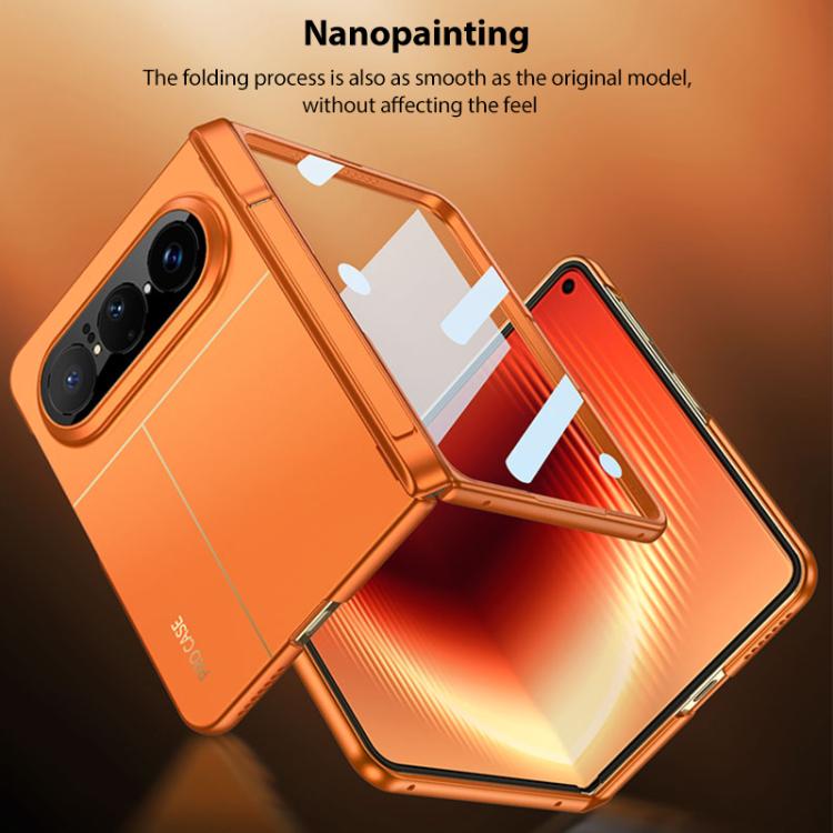 For Huawei Pura X Max GKK Integrated Folding Hinged Full Coverage Magnetic Phone Case with Side Cover Holder