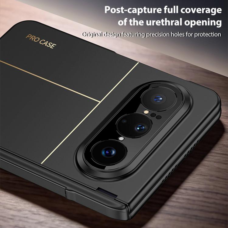 For Huawei Pura X Max GKK Integrated Folding Hinged Full Coverage Magnetic Phone Case with Side Cover Holder