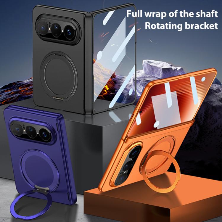For Huawei Pura X Max GKK Integrated Folding Hinge Full Coverage Phone Case with Magnetic Rotating Holder