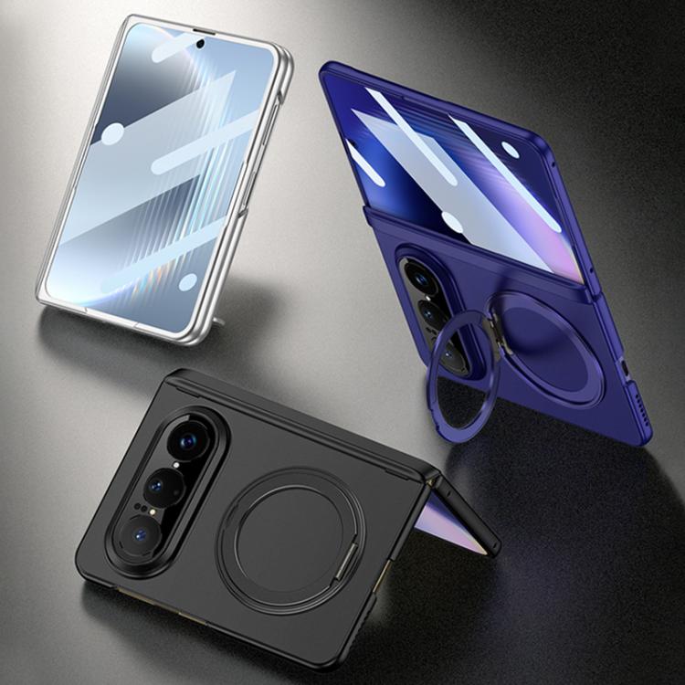 For Huawei Pura X Max GKK Integrated Folding Hinge Full Coverage Phone Case with Magnetic Rotating Holder
