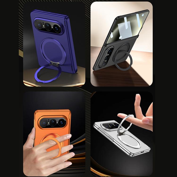 For Huawei Pura X Max GKK Integrated Folding Hinge Full Coverage Phone Case with Magnetic Rotating Holder