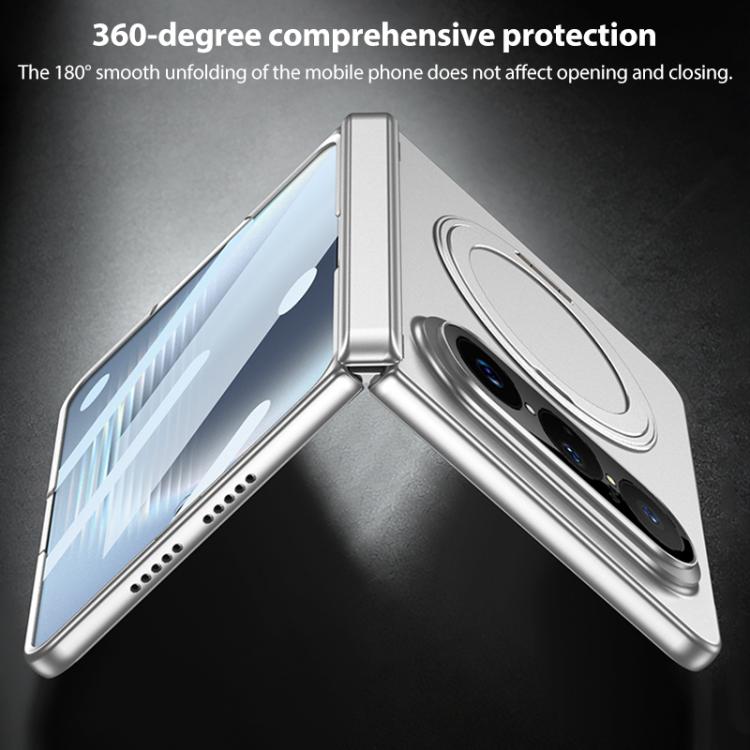 For Huawei Pura X Max GKK Integrated Folding Hinge Full Coverage Phone Case with Magnetic Rotating Holder