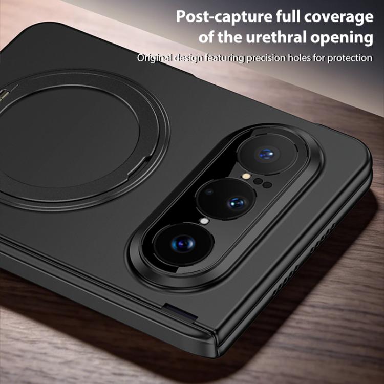 For Huawei Pura X Max GKK Integrated Folding Hinge Full Coverage Phone Case with Magnetic Rotating Holder