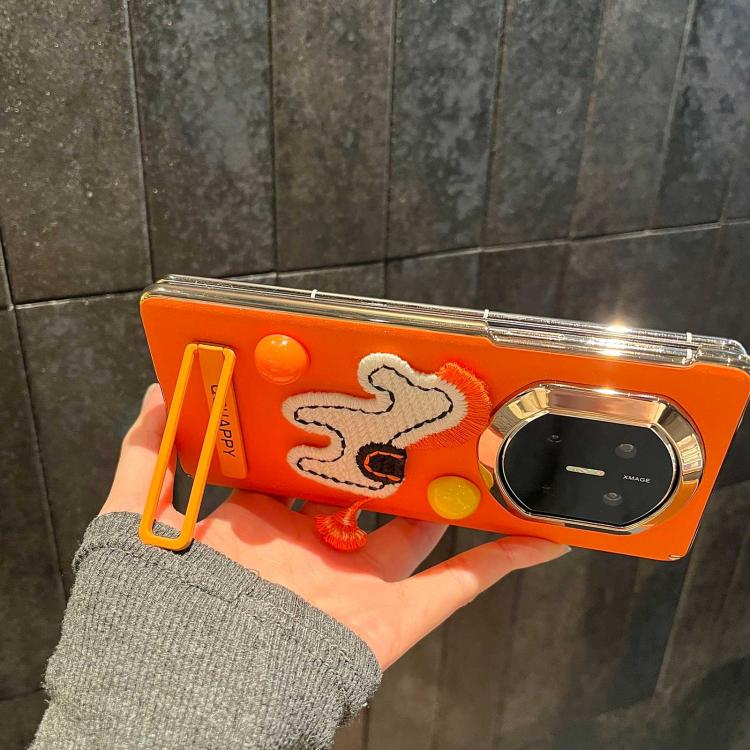 For Huawei Mate X5 Starry Sparkle Orange Round Ball Pony Phone Case
