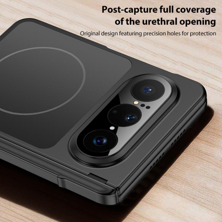 For Huawei Pura X Max GKK Change to 17 Pro Series Dual Center Magnetic Full Coverage Phone Case with Side Cover Holder