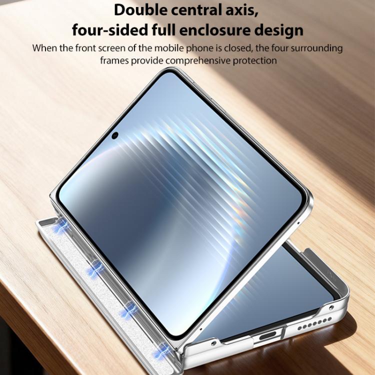 For Huawei Pura X Max GKK Change to 17 Pro Series Dual Center Magnetic Full Coverage Phone Case with Side Cover Holder