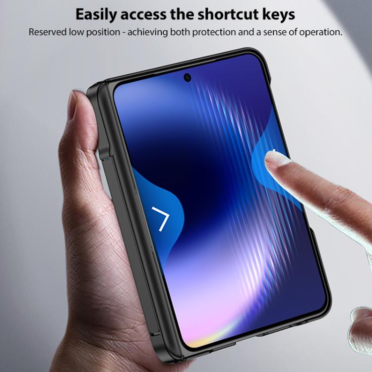For Huawei Pura X Max GKK Change to 17 Pro Series Dual Center Magnetic Full Coverage Phone Case with Side Cover Holder