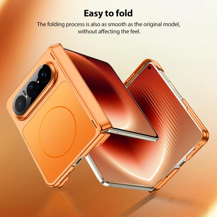 For Huawei Pura X Max GKK Change to 17 Pro Series Dual Center Magnetic Full Coverage Phone Case with Side Cover Holder