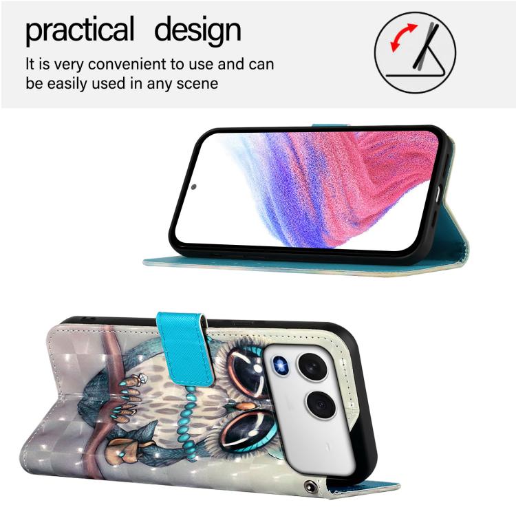 For itel A200 / A200+ 4G 3D Painting Horizontal Flip Leather Phone Case