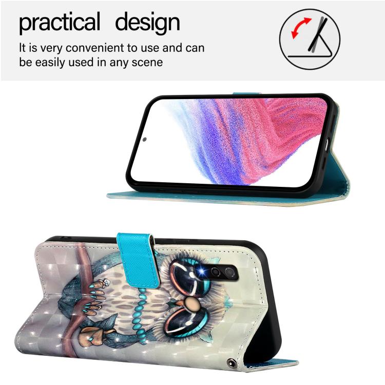 For Fujitsu Arrows We3 3D Painting Horizontal Flip Leather Phone Case