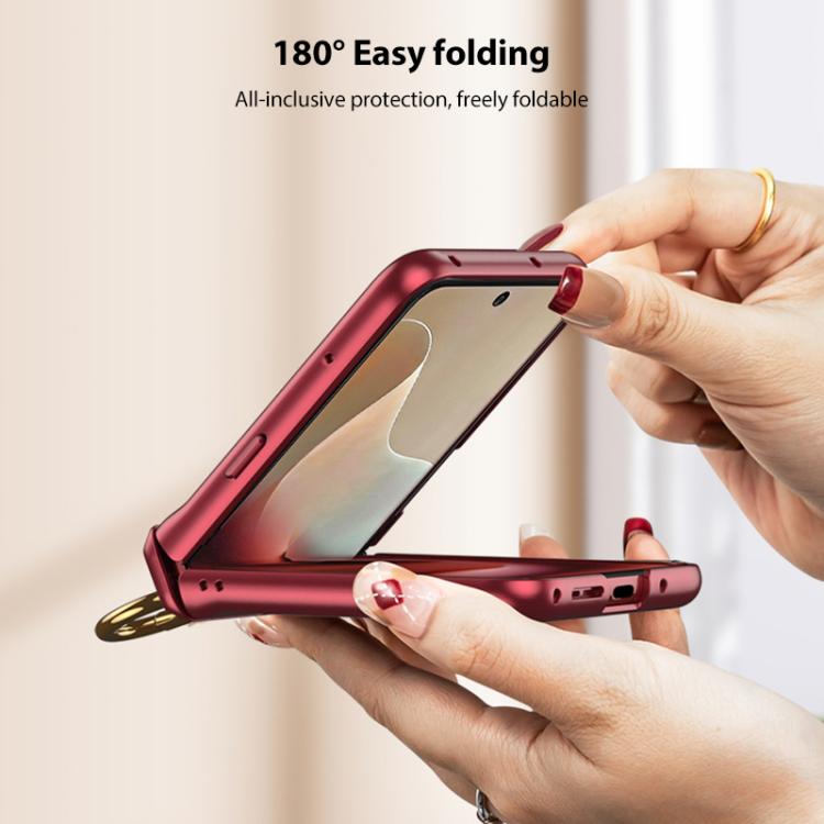 For Motorola Razr 70 Ultra GKK Integrated Magnetic Hinged Flip Case with Ring Holder