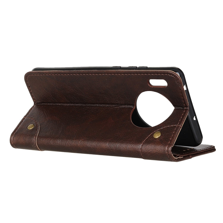 Copper Buckle Nappa Texture Horizontal Flip Leather Case with Holder & Card Slots & Wallet For Huawei Y9a