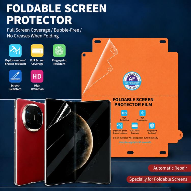 For Huawei Mate XTs Ultimate Foldable Phone Inner Screen HD Soft Protector Hydrogel Film with Positioner