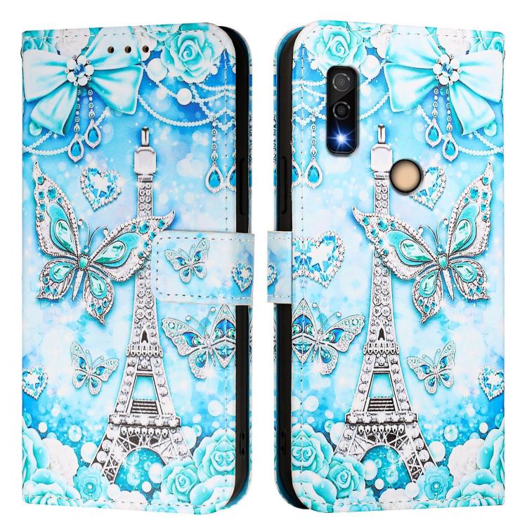 For Fujitsu Arrows We3 Colored Drawing Pattern Plain Weave Leather Phone Case