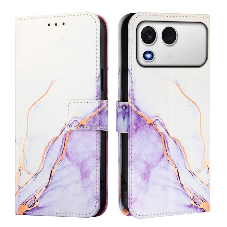 For itel A200 / A200+ 4G PT003 Marble Pattern Flip Leather Phone Case