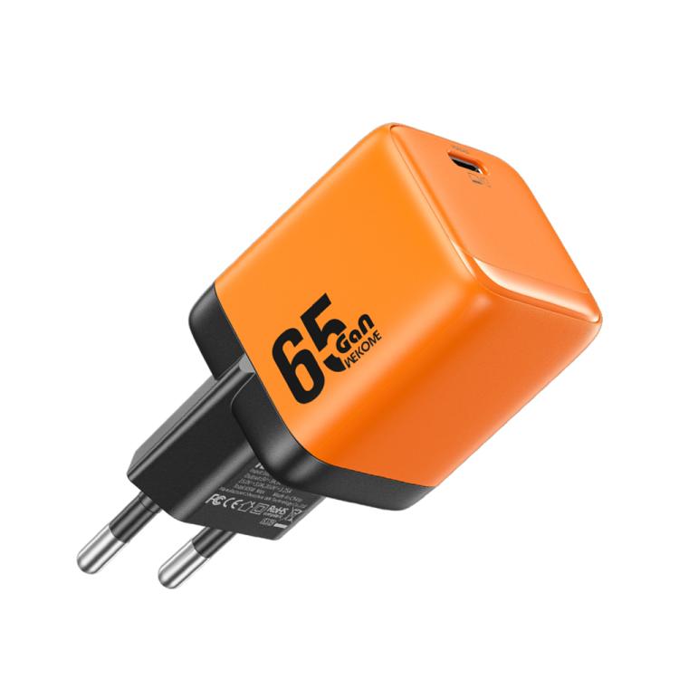 WK WU-09 Cinsuy ??65W Type-C Single Port GaN Charger, Plug Type:EU Plug