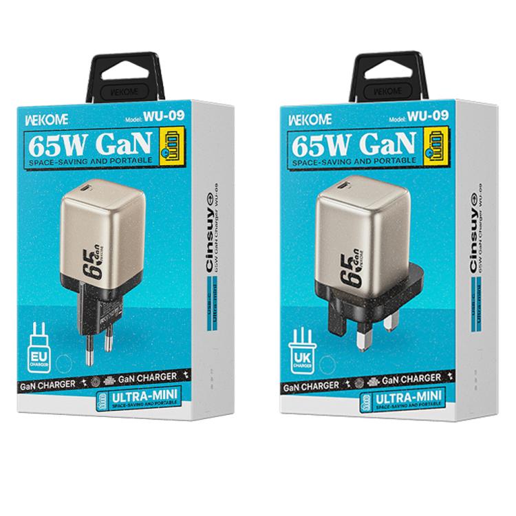 WK WU-09 Cinsuy ??65W Type-C Single Port GaN Charger, Plug Type:UK Plug