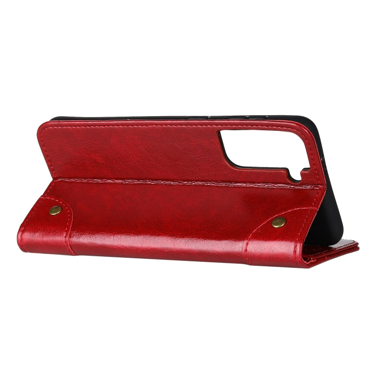 For Samsung Galaxy S30 / S21 Copper Buckle Nappa Texture Horizontal Flip Leather Case with Holder & Card Slots & Wallet