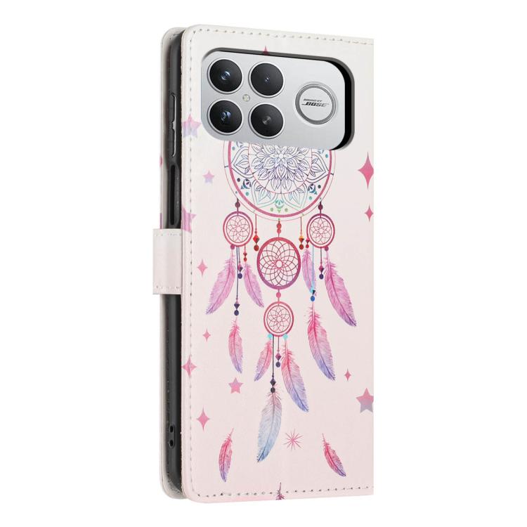 For Xiaomi Poco F8 Ultra 5G Colorful Painting Vegan Leather Phone Case with Lanyard