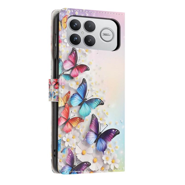 For Xiaomi Poco F8 Ultra 5G Colorful Painting Vegan Leather Phone Case with Lanyard