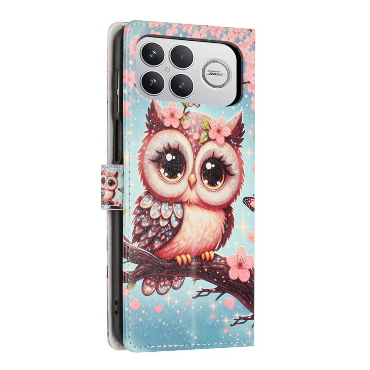 For Xiaomi Poco F8 Ultra 5G Colorful Painting Vegan Leather Phone Case with Lanyard