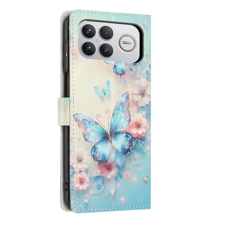For Xiaomi Poco F8 Ultra 5G Colorful Painting Vegan Leather Phone Case with Lanyard